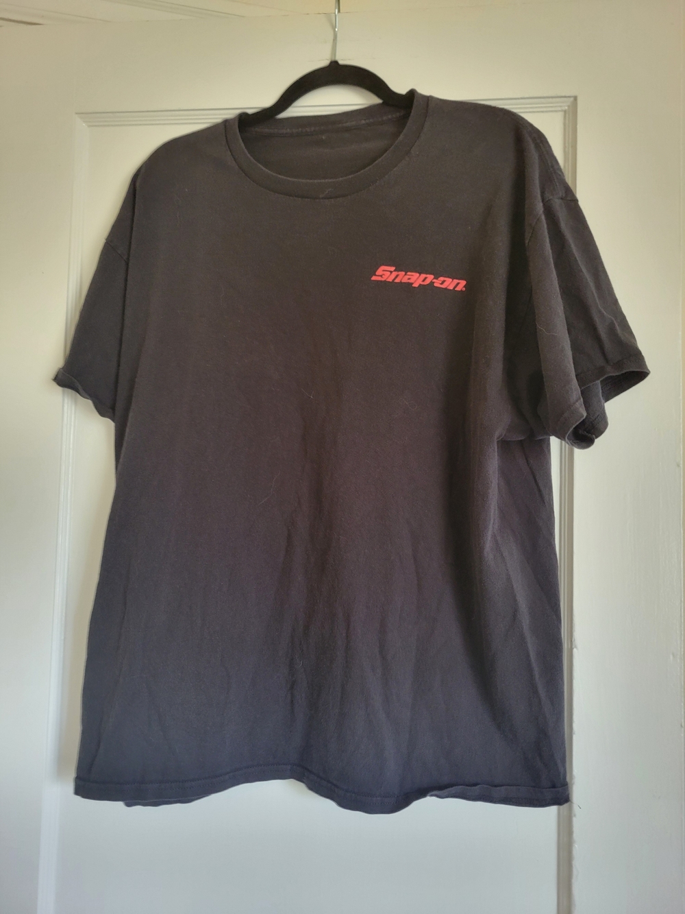 Black Mens Snap on Built to last Vintage Unisex tee